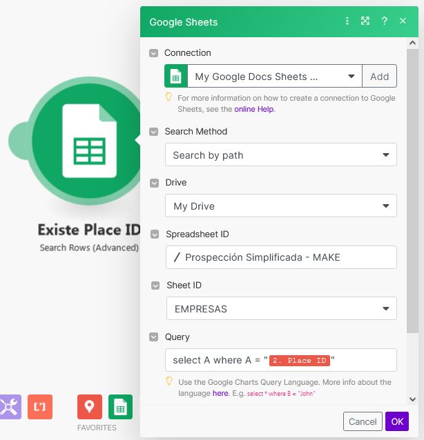 ESCENARIO MAKE - Extraer Empresas Google Maps por Nichos